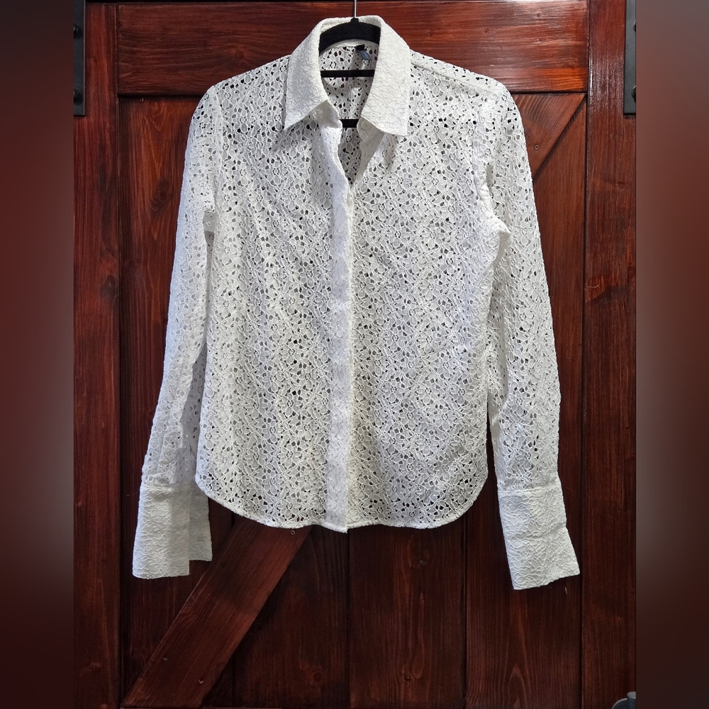 Women's lace white shirt.